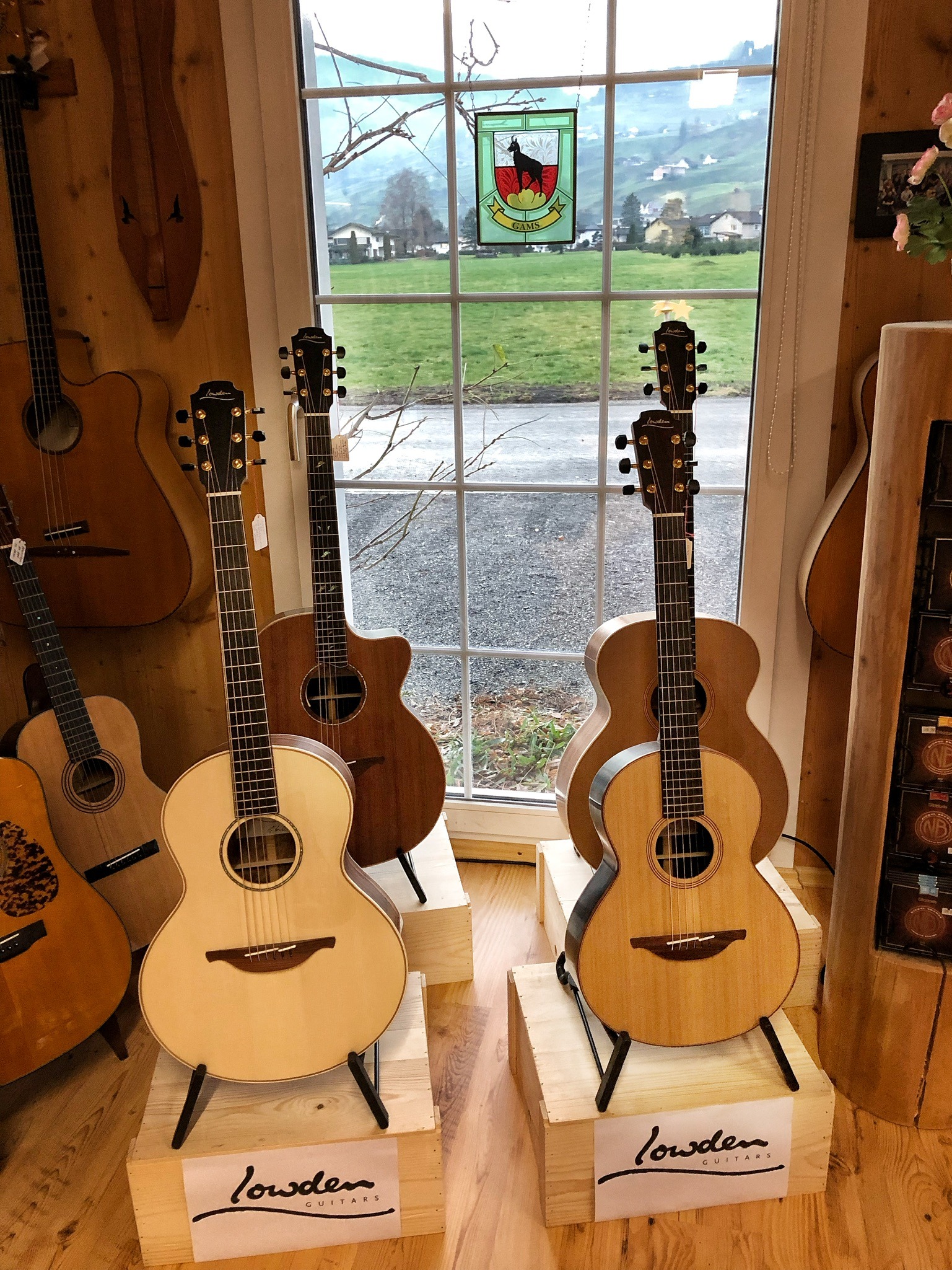 Sie sehe vier Gitarren aus Ireland